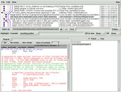 Screenshot of gitk