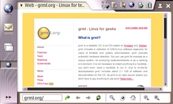 grml-webpage am nokia 770