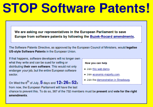 Gegen Software-Patente!