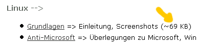 Linux --> Grundlagen => Einleitung, Screenshots (~69 KB) - Bild