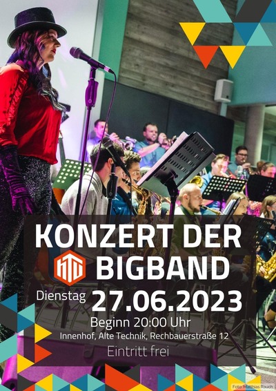 Plakat für das HTU Bigband-Konzert am 27.06.2023