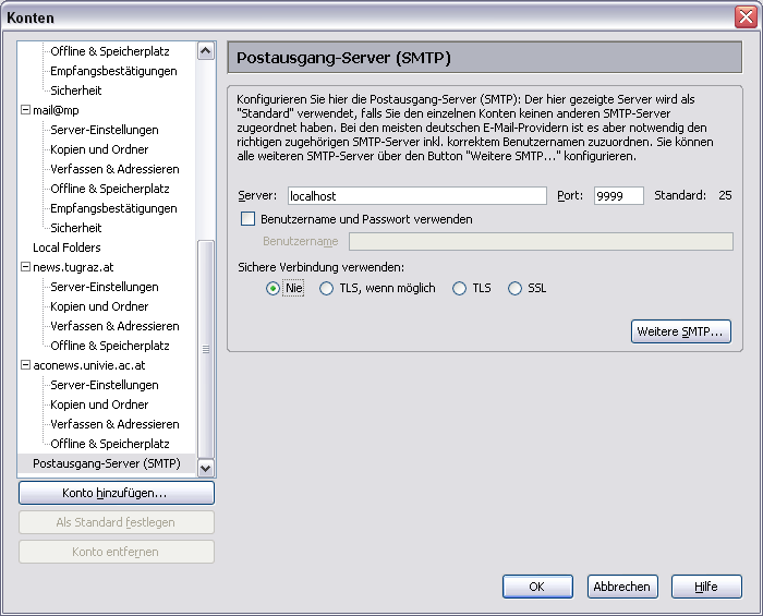 screenshot von thunderbird